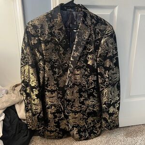 INC International Concepts Black and Gold Blazer